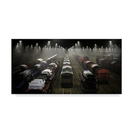 Leif Londal 'Trainsets Warehouse' Canvas Art,24x47